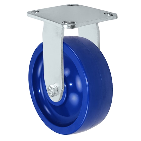 Casterhq 6" Stainless Rigid Caster, Solid Polyurethane Wheel, 900lbs Capacity CBSSRP62